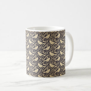 Mug Motif botanique de couleur bleue de style vintage
