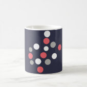 Mug Motif Boules Cercles Gris Blanc Corail Rose (Centre)
