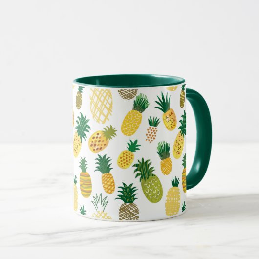 Mug Motif branché d'ananas (Devant droit)