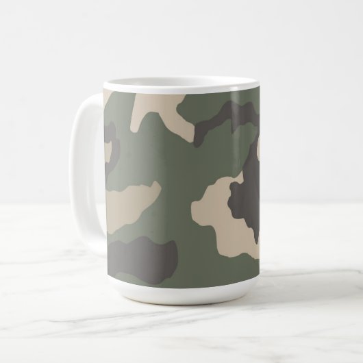 Mug Motif Camo Vert (Devant gauche)