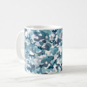 Mug Motif camouflage Camo bleu dans les tons marine (Devant gauche)