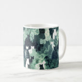 Mug Motif Camouflage de chats verts (Devant droit)