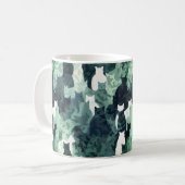 Mug Motif Camouflage de chats verts (Devant gauche)
