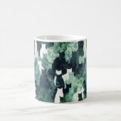 Mug Motif Camouflage de chats verts (Centre)
