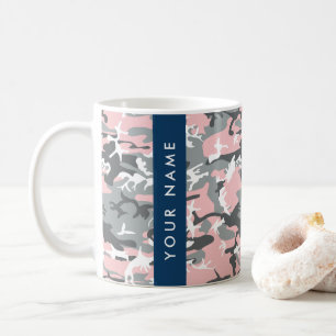Mug Motif camouflage rose et gris Personnalisez votre