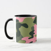 Mug Motif Camouflage rose et vert pour fille (Gauche)