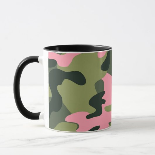 Mug Motif Camouflage rose et vert pour fille (Gauche)