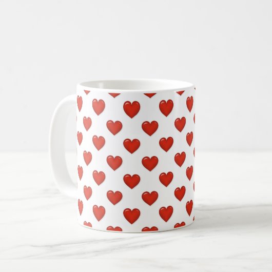Mug Motif cardiaque (Devant gauche)