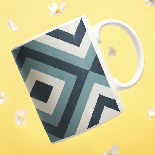 Mug Motif Carré bleu