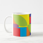 Mug Motif Carré géométrique Abstrait coloré (Gauche)