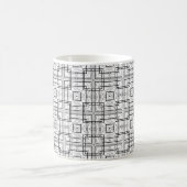 Mug Motif Carré géométrique noir et blanc (Centre)