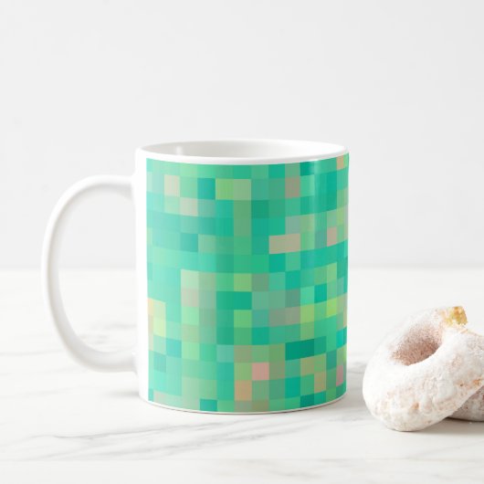 Mug Motif Carré multicolore (Avec donut)