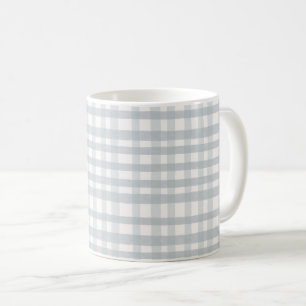 Mug Motif carreau à l'aquarelle doux en bleu gris neut