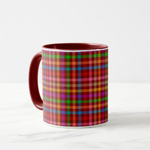 Mug Motif carreaux rouge gingham à carreaux