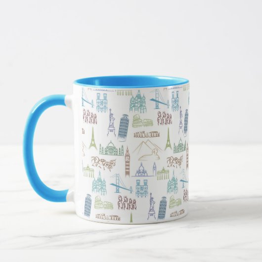Mug Motif célèbre de points de repère (Gauche)
