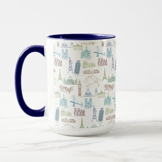 Mug Motif célèbre de points de repère (Gauche)