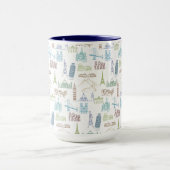 Mug Motif célèbre de points de repère (Centre)