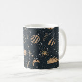Mug Motif céleste de l'espace vintage (Devant droit)
