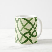 Mug ☘️ Motif Celtique Vert en Entrelacs 🍀 (Devant droit)