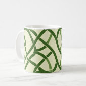 Mug ☘️ Motif Celtique Vert en Entrelacs 🍀 (Devant gauche)
