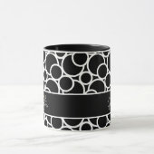 Mug Motif Cercle noir et blanc avec Monogramme (Centre)