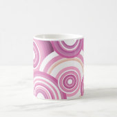 Mug Motif Cercles Rétro Rose (Centre)