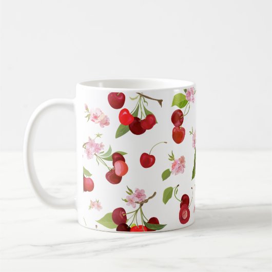 Mug Motif cerise 1 (Gauche)