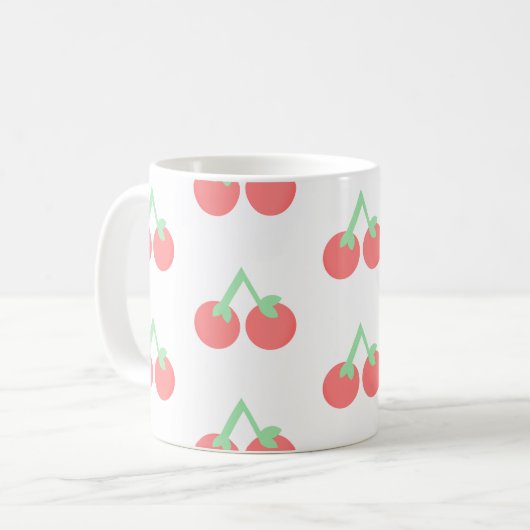 Mug Motif Cerises Roses (Devant gauche)
