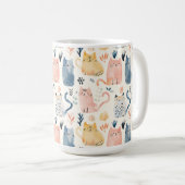 Mug Motif chaton pastel mignon (Devant droit)