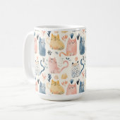Mug Motif chaton pastel mignon (Devant gauche)