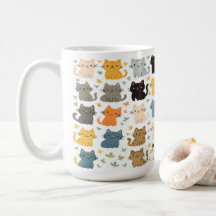 Mug motif chats de dessin animé colorés mignons –