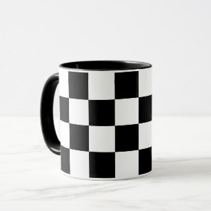 Mug Motif Checkered noir et blanc