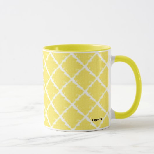 Mug Motif chèque jaune (Droite)