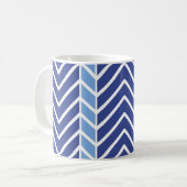 Mug Motif Chevron Bleu (Devant gauche)