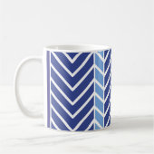 Mug Motif Chevron Bleu (Gauche)