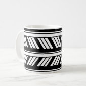 Mug Motif Chevron noir et blanc (Devant gauche)
