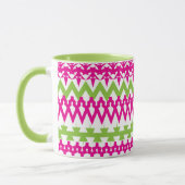 Mug Motif Chevron Tribal Rose Hot (Gauche)
