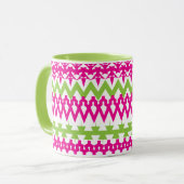 Mug Motif Chevron Tribal Rose Hot (Devant gauche)