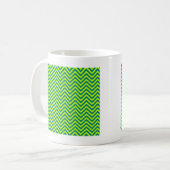 Mug Motif Chevron turquoise et Lime Green (Devant gauche)