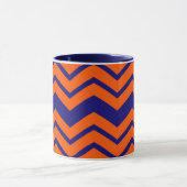 Mug Motif chevron zigzag bleu orange (Centre)