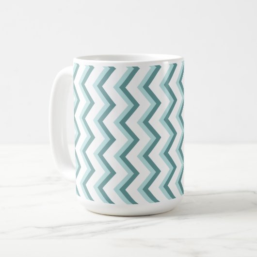 Mug Motif Chevron ZigZag dans Mint Green (Devant gauche)