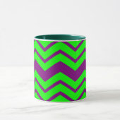 Mug Motif chevron zigzag vert violet (Centre)