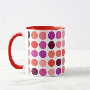 Mug Motif chic et coloré à pois monogramme