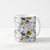 Mug Motif chien mignon Doodle (Devant droit)