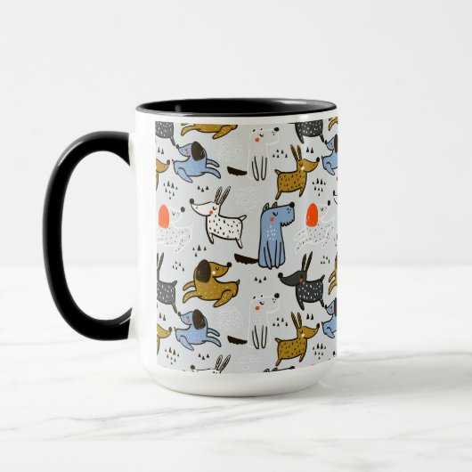 Mug Motif chien mignon Doodle (Gauche)