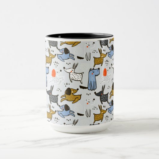 Mug Motif chien mignon Doodle (Centre)