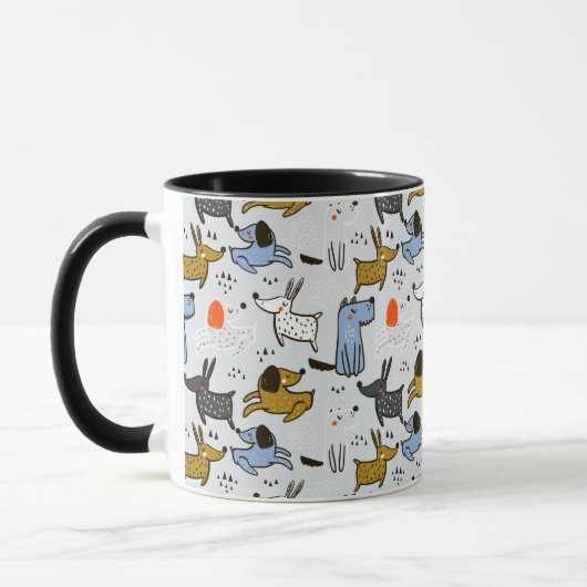 Mug Motif chien mignon Doodle (Gauche)