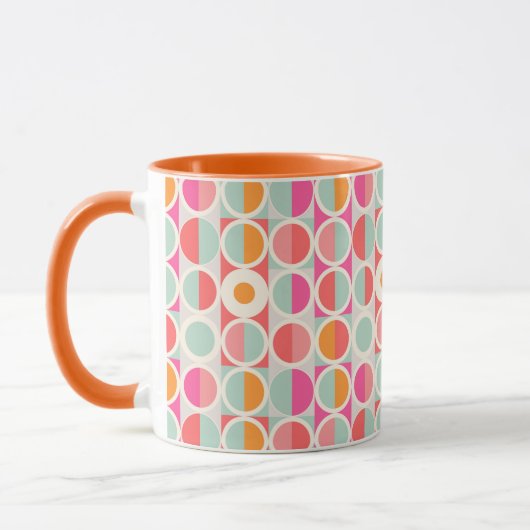 Mug Motif circulaire rose chaud (Gauche)