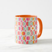 Mug Motif circulaire rose chaud (Devant droit)