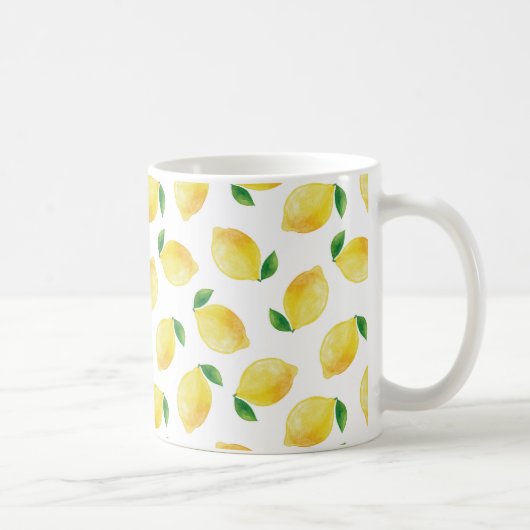 Mug Motif citron aquarelle (Droite)